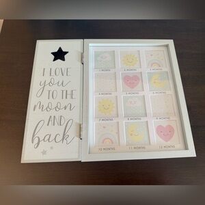 Baby Milestone Photo Frame with Star Accent